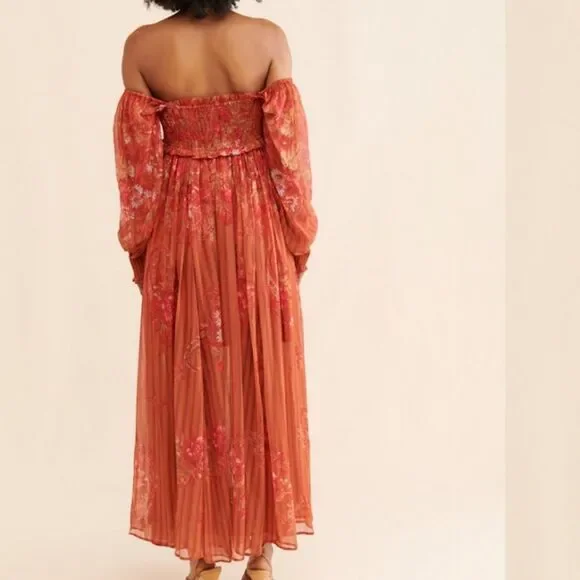 Free People Angel Eyes Maxi Dress in Brown NWOT Free People Angel Eyes Maxi Dress in Brown NWOT